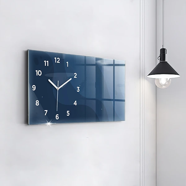 Horizontale Uhr Blaue Wellen