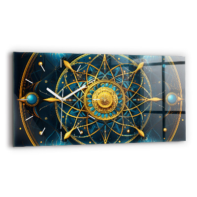 Horizontale Uhr mit motiv Horoskop-Uhr