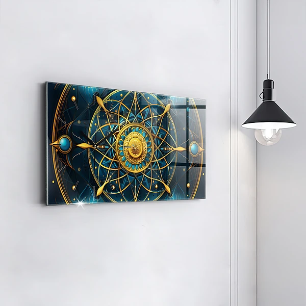 Horizontale Uhr mit motiv Horoskop-Uhr