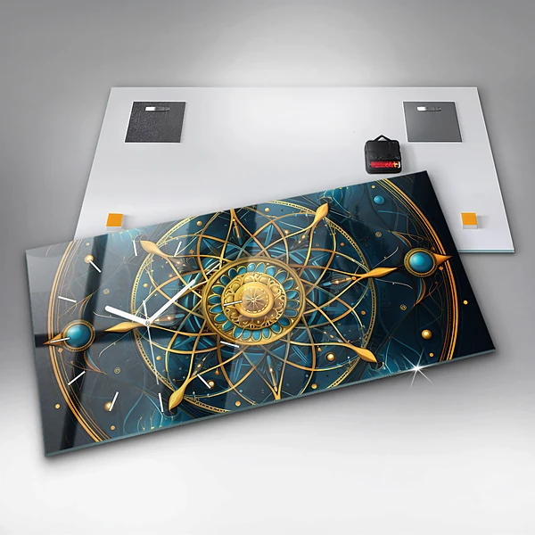 Horizontale Uhr mit motiv Horoskop-Uhr