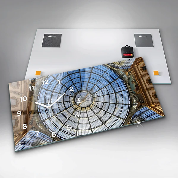 Horizontale Uhr mit motiv Einkaufszentrum in Mailand