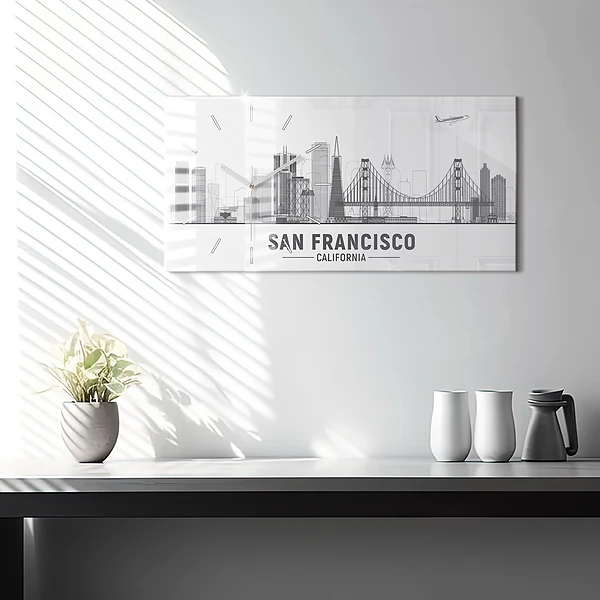 Horizontale Uhr Skyline von San Francisco