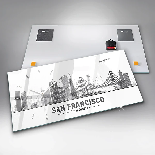 Horizontale Uhr Skyline von San Francisco