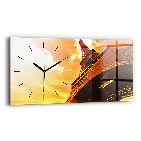 Horizontale Uhr mit motiv Eiffelturm in Paris