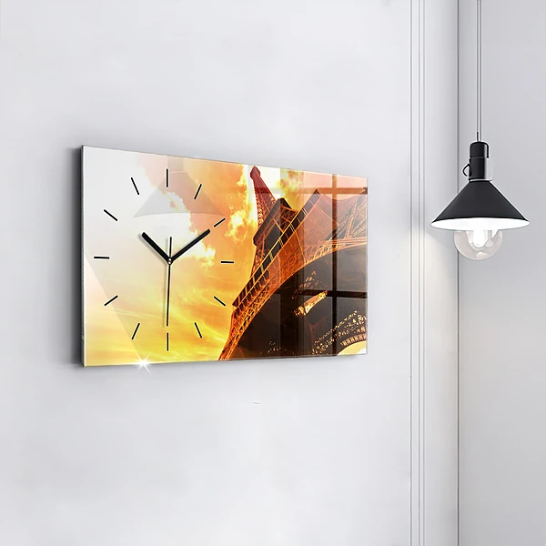 Horizontale Uhr mit motiv Eiffelturm in Paris