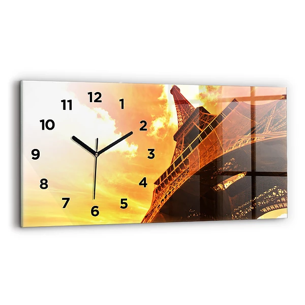Horizontale Uhr mit motiv Eiffelturm in Paris