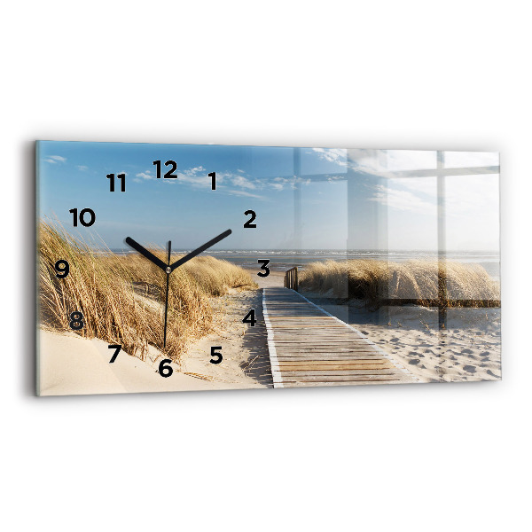 Horizontale Uhr mit motiv Blick auf den Strand