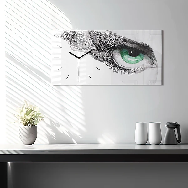 Horizontale Uhr Abstraktes menschliches Auge