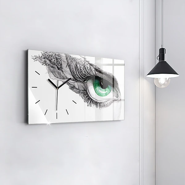 Horizontale Uhr Abstraktes menschliches Auge