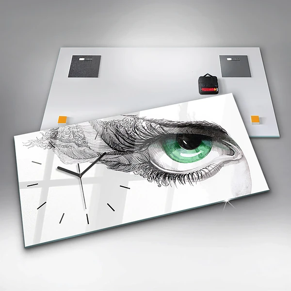 Horizontale Uhr Abstraktes menschliches Auge
