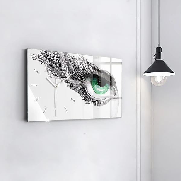 Horizontale Uhr Abstraktes menschliches Auge