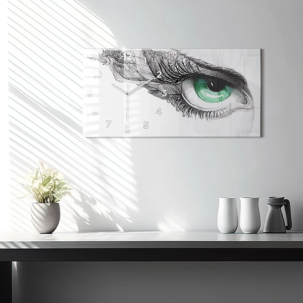 Horizontale Uhr Abstraktes menschliches Auge