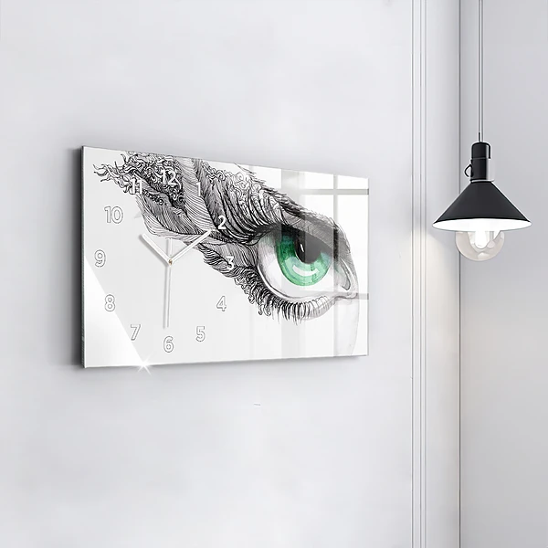 Horizontale Uhr Abstraktes menschliches Auge