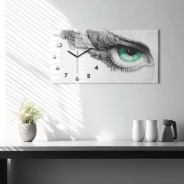Horizontale Uhr Abstraktes menschliches Auge
