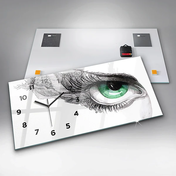 Horizontale Uhr Abstraktes menschliches Auge
