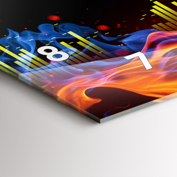 Horizontale Uhr Kopfhörer und Schallwellen