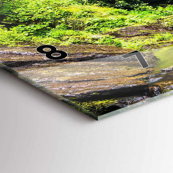 Horizontale Uhr Wasserfall-Wald
