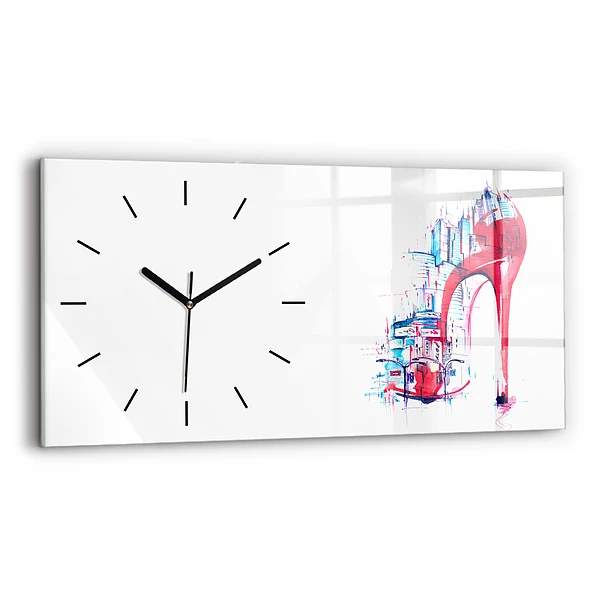 Horizontale Uhr mit motiv Rote Ferse