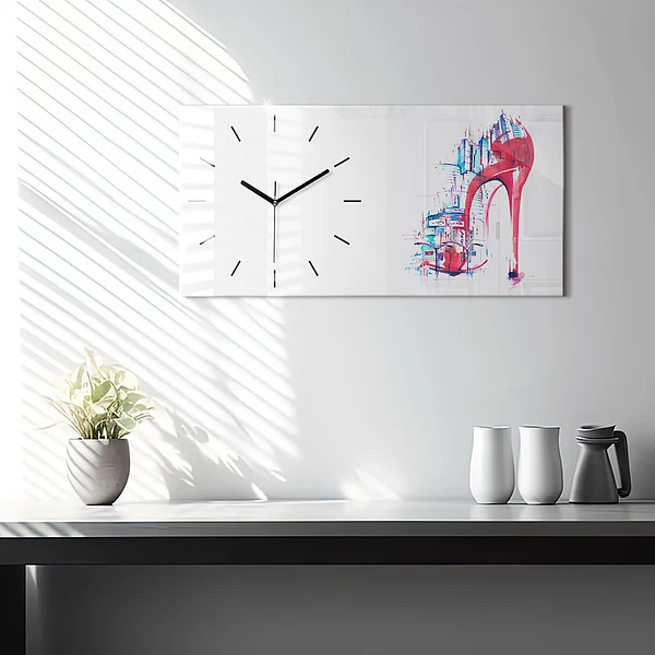 Horizontale Uhr mit motiv Rote Ferse