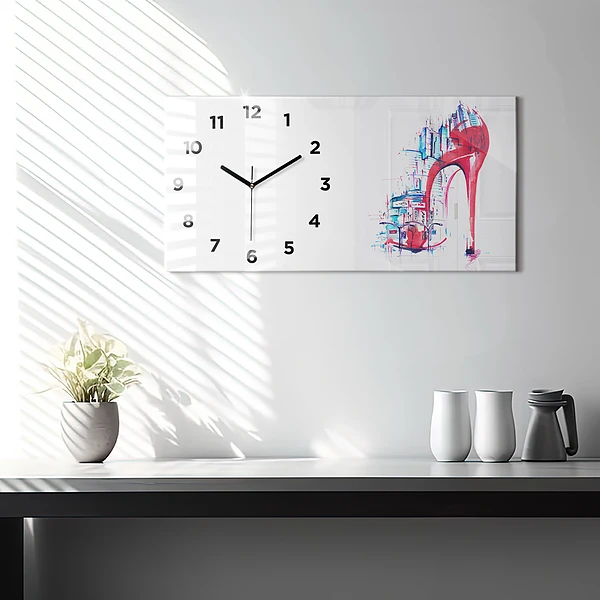 Horizontale Uhr mit motiv Rote Ferse