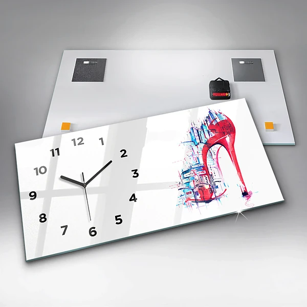 Horizontale Uhr mit motiv Rote Ferse