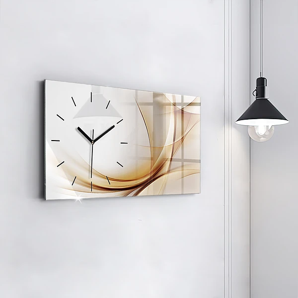 Horizontale Uhr Goldene Abstraktion