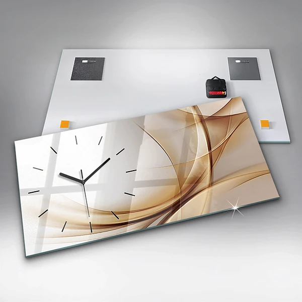 Horizontale Uhr Goldene Abstraktion