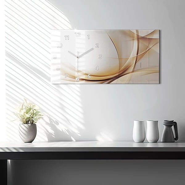 Horizontale Uhr Goldene Abstraktion