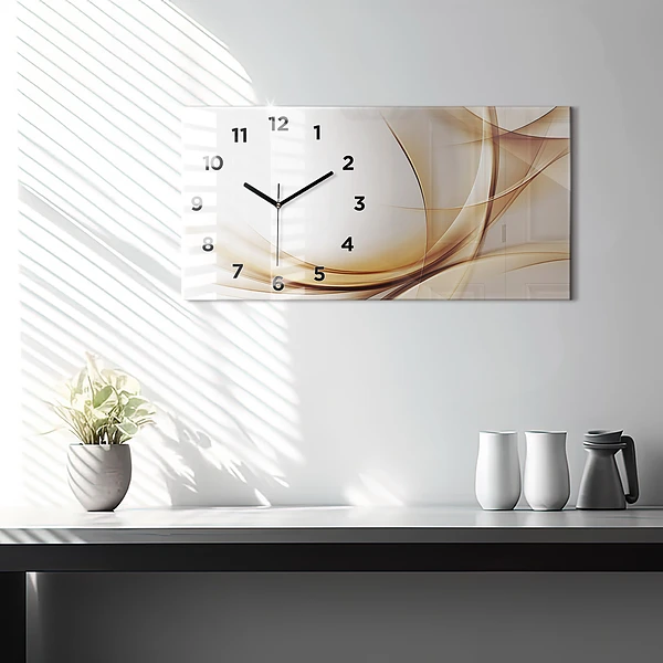 Horizontale Uhr Goldene Abstraktion