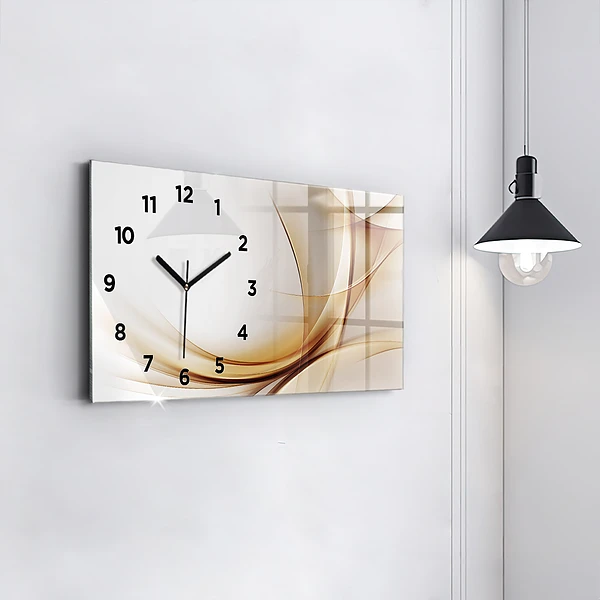 Horizontale Uhr Goldene Abstraktion