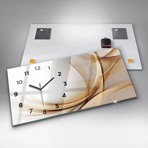 Horizontale Uhr Goldene Abstraktion