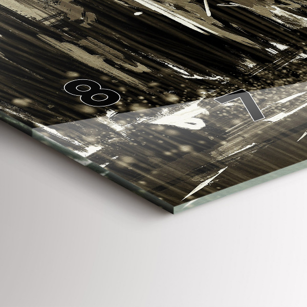 Horizontale Uhr mit motiv Frau in regnerischer Nacht