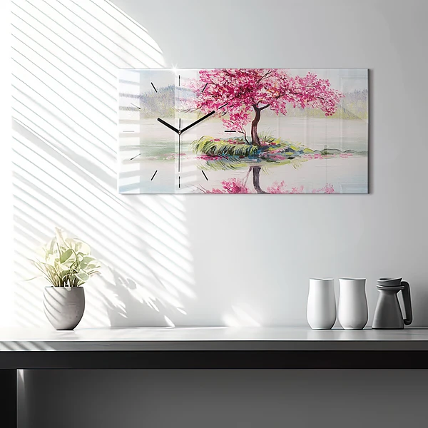 Horizontale Uhr Mosaik eines Baumes
