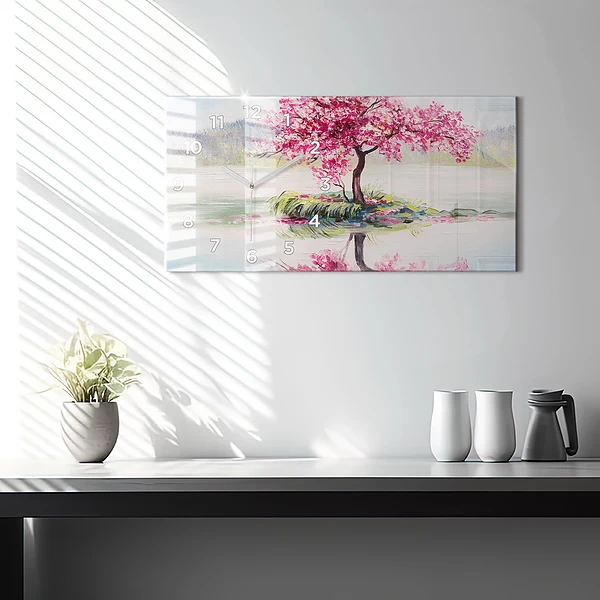 Horizontale Uhr Mosaik eines Baumes