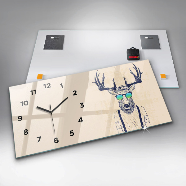Horizontale Uhr Abstrakte Hirsche