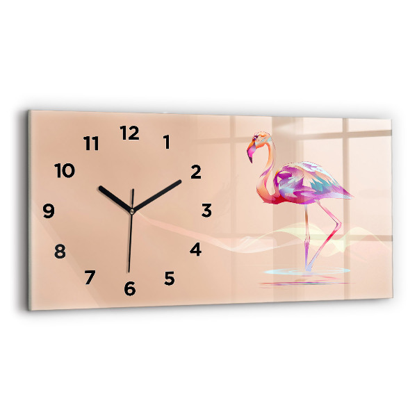 Horizontale Uhr Illustration eines Flamingos