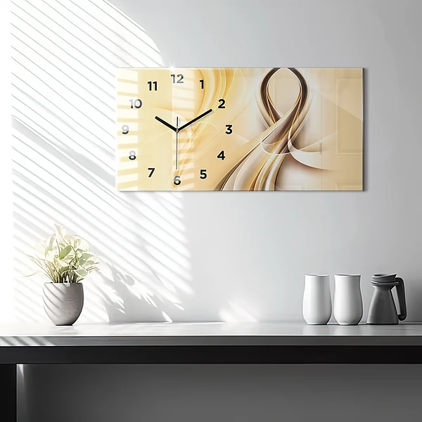 Horizontale Uhr mit motiv Wellen abstrakt