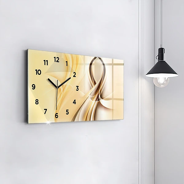 Horizontale Uhr mit motiv Wellen abstrakt