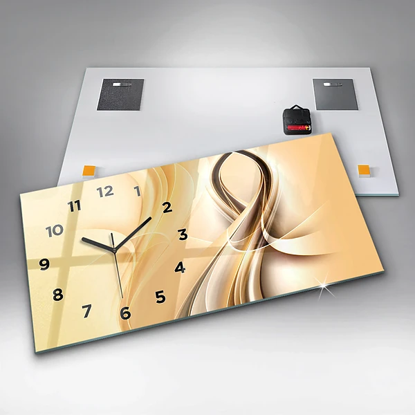 Horizontale Uhr mit motiv Wellen abstrakt