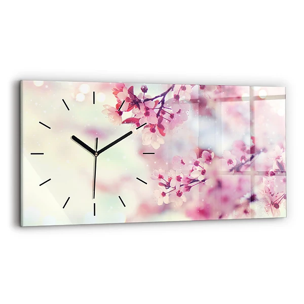 Horizontale Uhr mit motiv Blumen Frühling