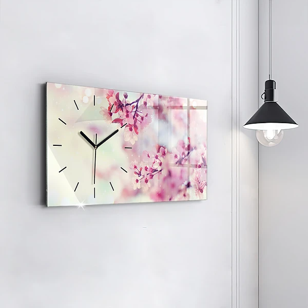 Horizontale Uhr mit motiv Blumen Frühling