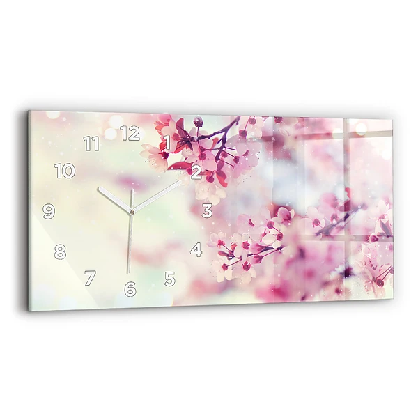 Horizontale Uhr mit motiv Blumen Frühling