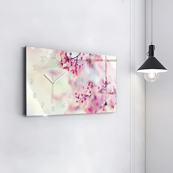 Horizontale Uhr mit motiv Blumen Frühling