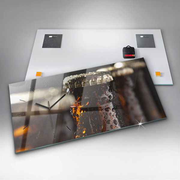 Horizontale Uhr mit motiv Glasflaschen