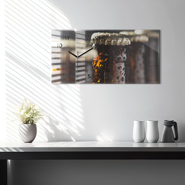Horizontale Uhr mit motiv Glasflaschen