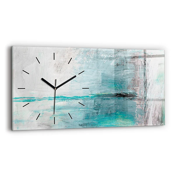 Horizontale Uhr mit motiv Öltextur abstrakt