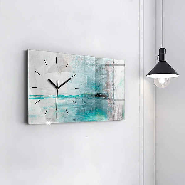 Horizontale Uhr mit motiv Öltextur abstrakt