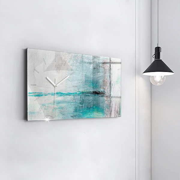 Horizontale Uhr mit motiv Öltextur abstrakt