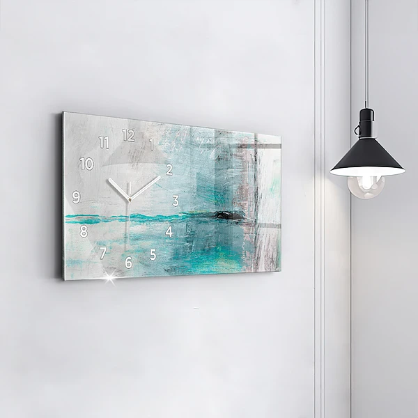 Horizontale Uhr mit motiv Öltextur abstrakt
