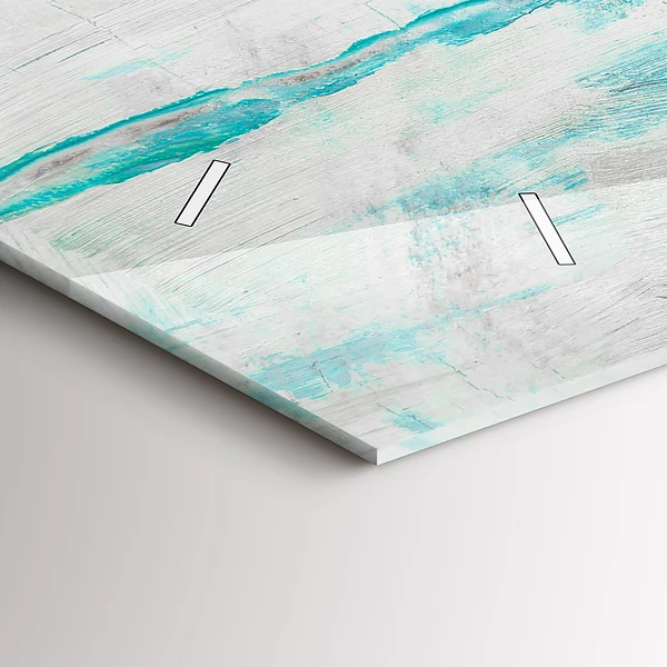 Horizontale Uhr mit motiv Öltextur abstrakt